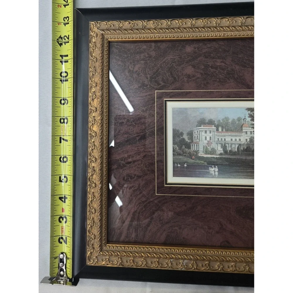William Tombleson Antique Engraving Print Custom Framed Marquis of Ailsa Thames